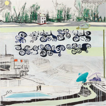 Caótico floreado, 2011 técnica mixta sobre lienzo, 200 x 200 cm