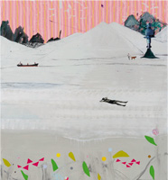 línea de flotación, 2011. técnica mixta sobre lienzo, 200 x 230 cm